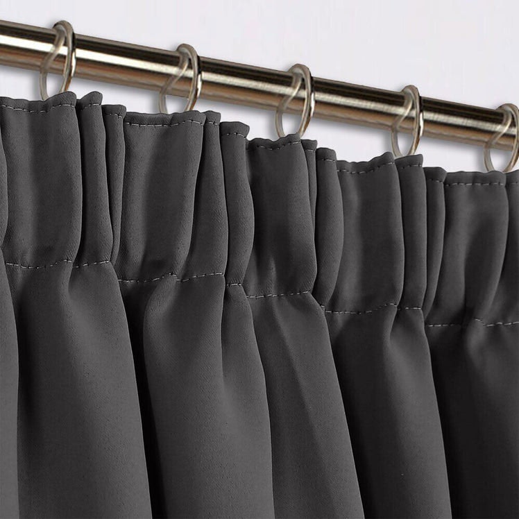Grey Blackout Curtains Pencil Pleat gallery image