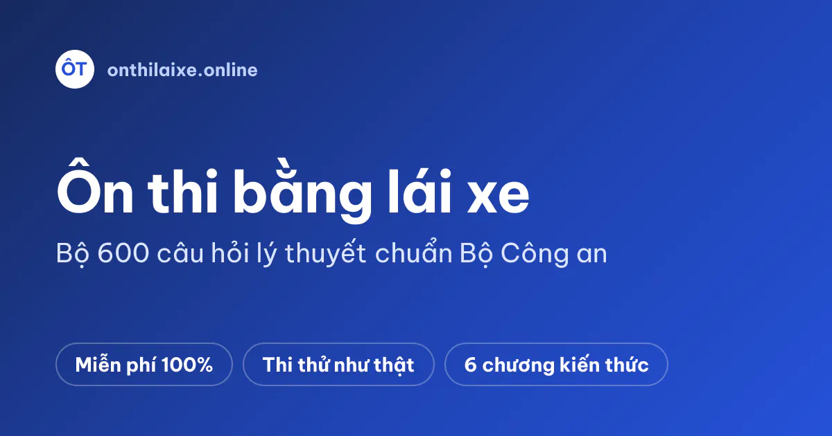 Ôn thi lý thuyết bằng lái xe 2026 gallery image