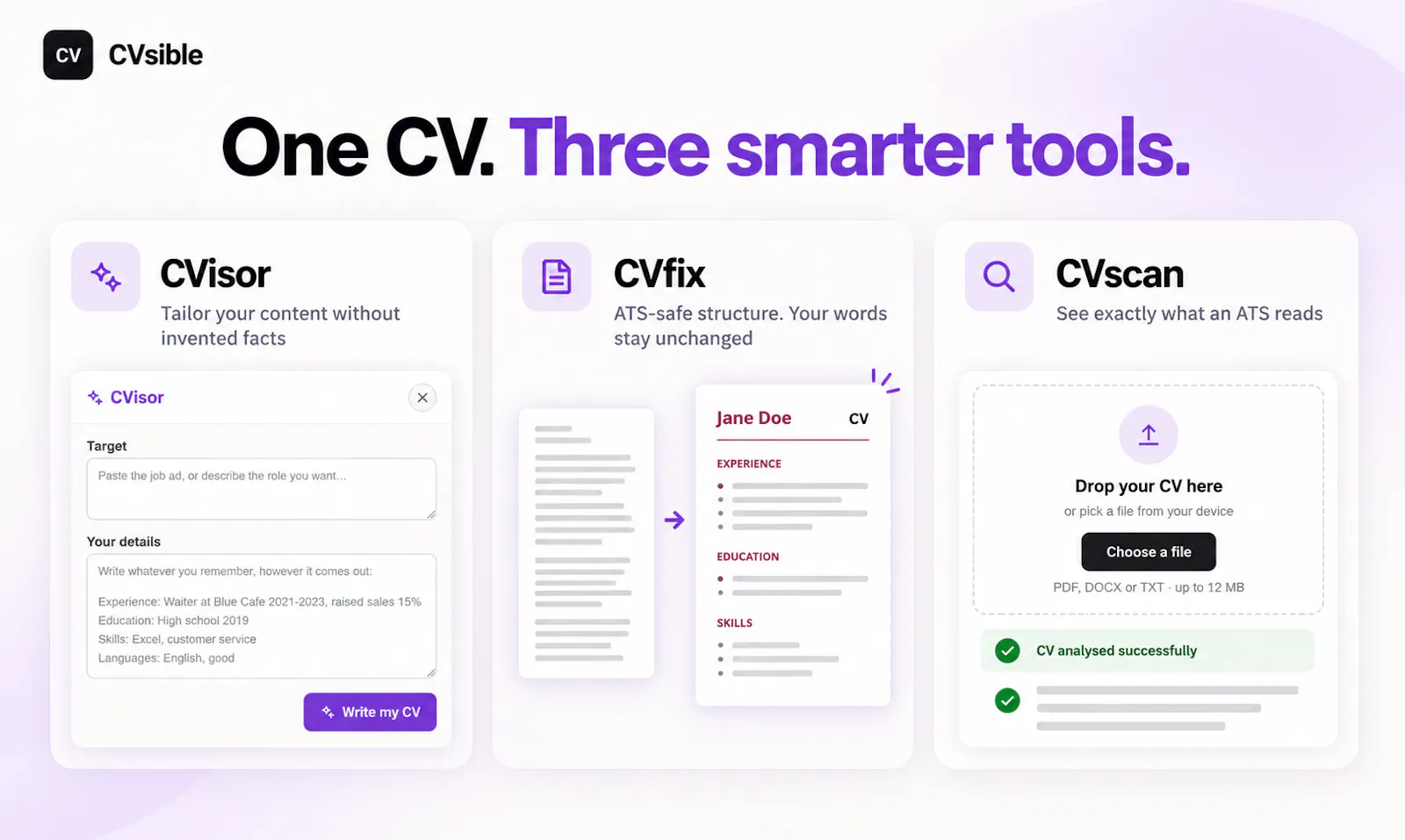 CVsible screenshot 2