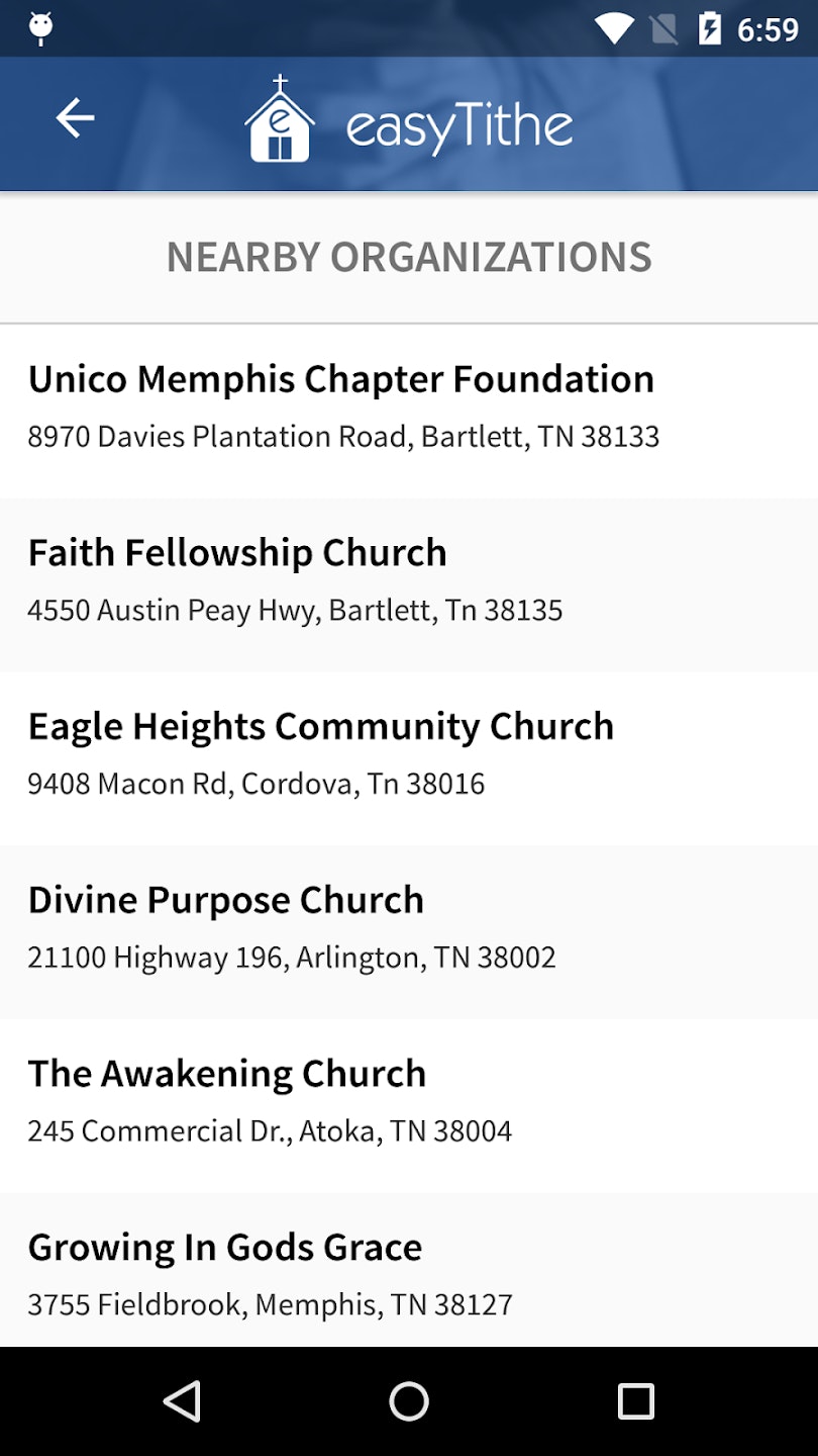 easyTithe gallery image