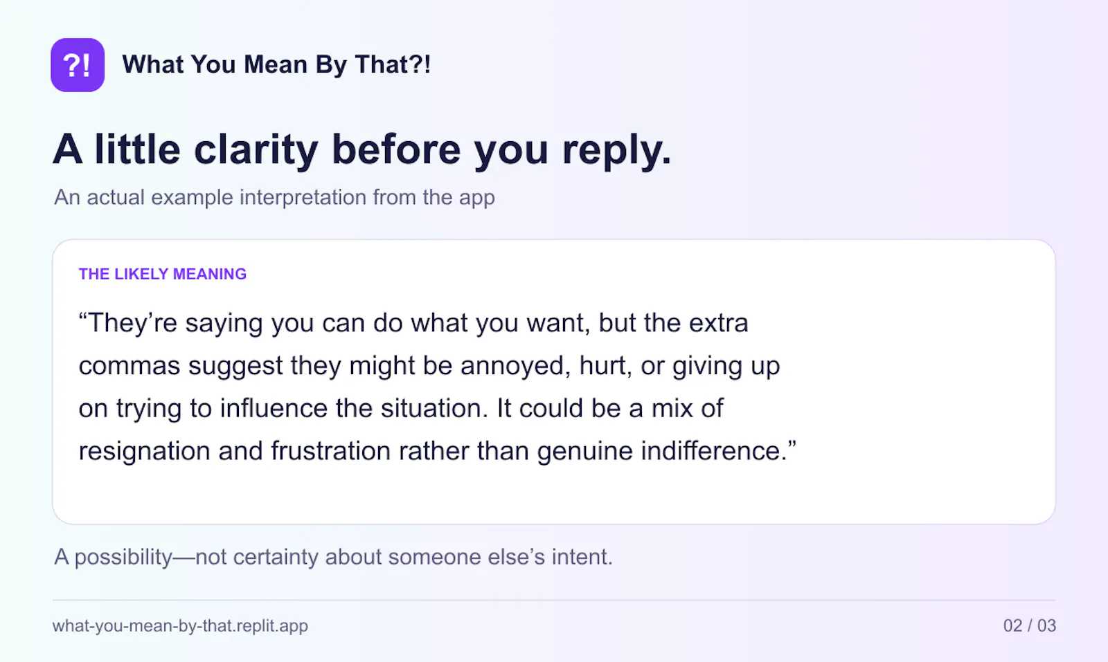 What You Mean By That?! screenshot 3