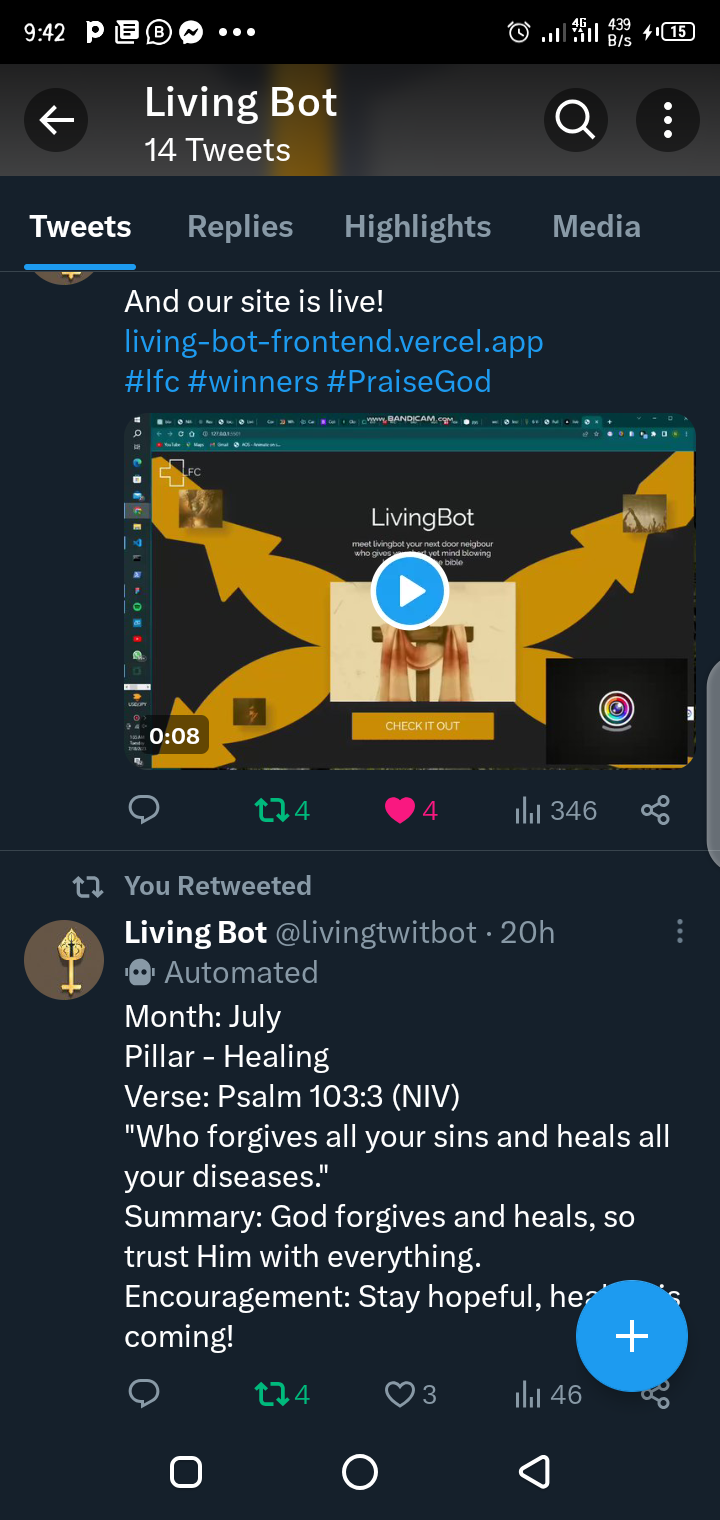 LivingBot - 신성한 구절이 매일 공개되었습니다 미디어 1
