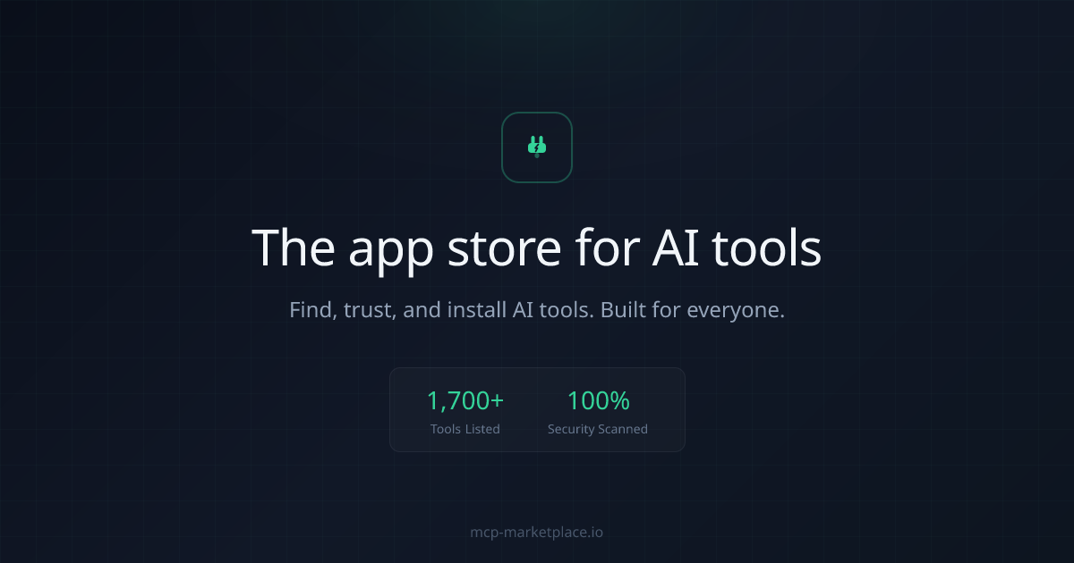 MCP Marketplace - Main product screenshot demonstrating key features and user interface
