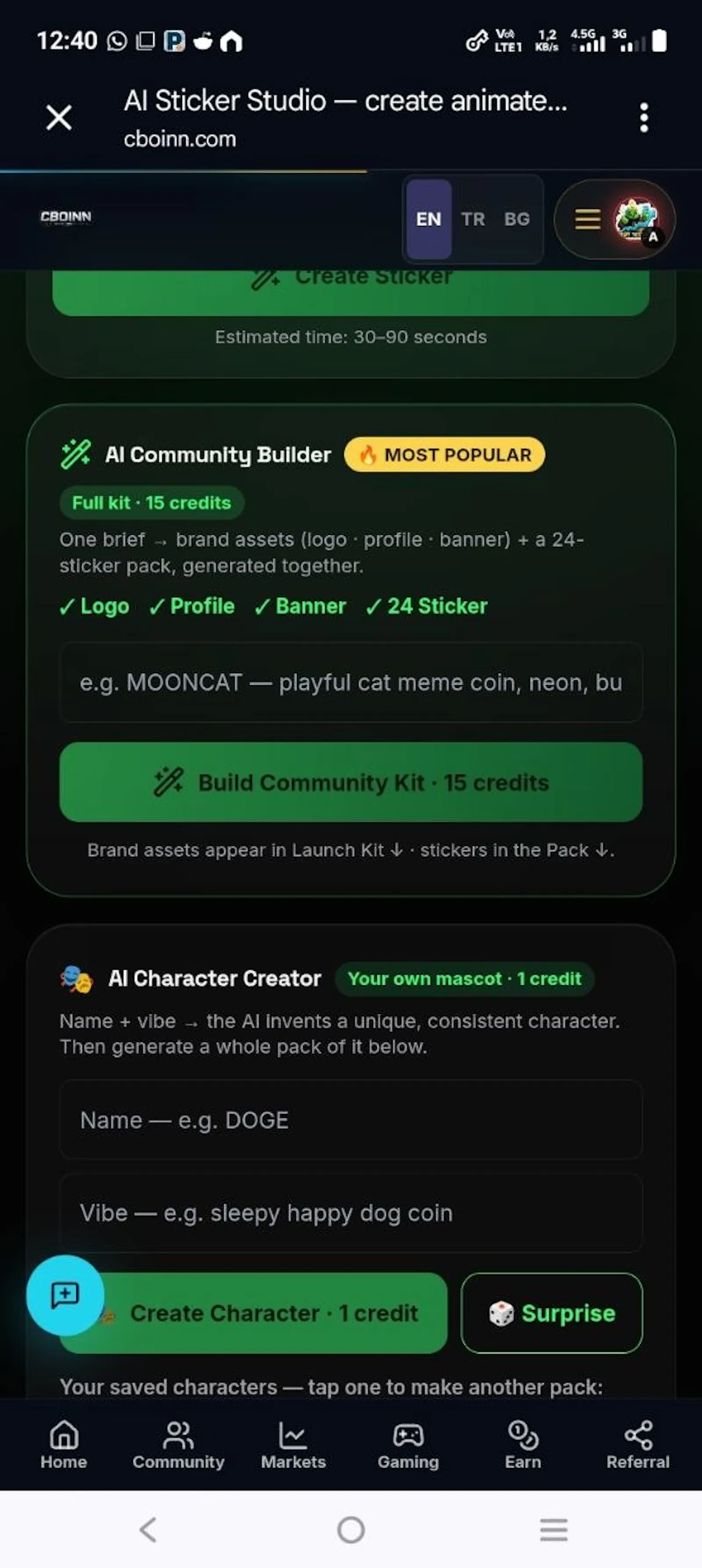 CBOINN AI Character Creator screenshot 5