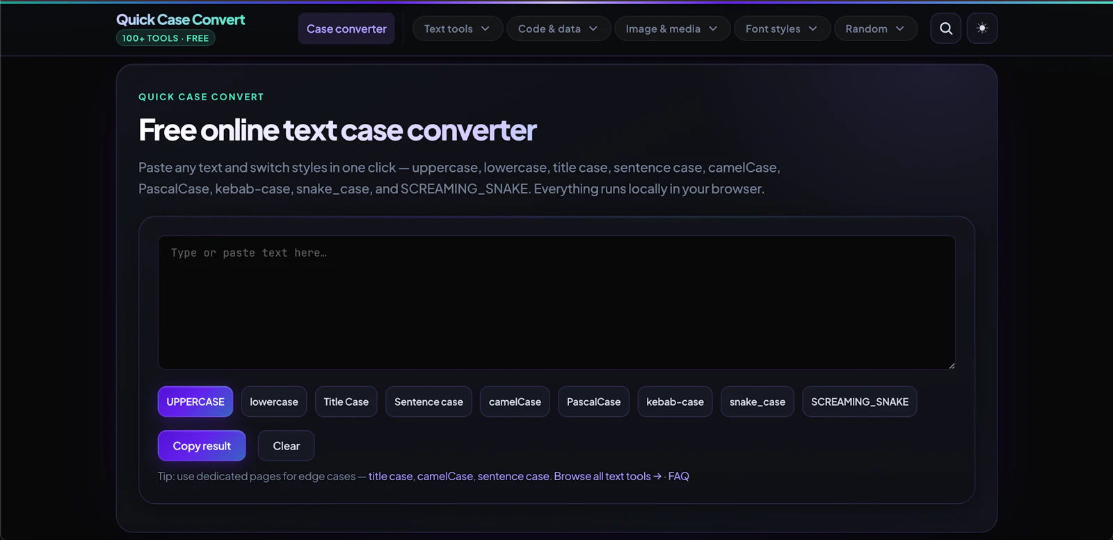 Quick Case Convert screenshot 1