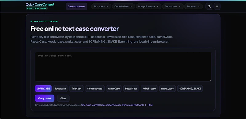 Quick Case Convert screenshot 1