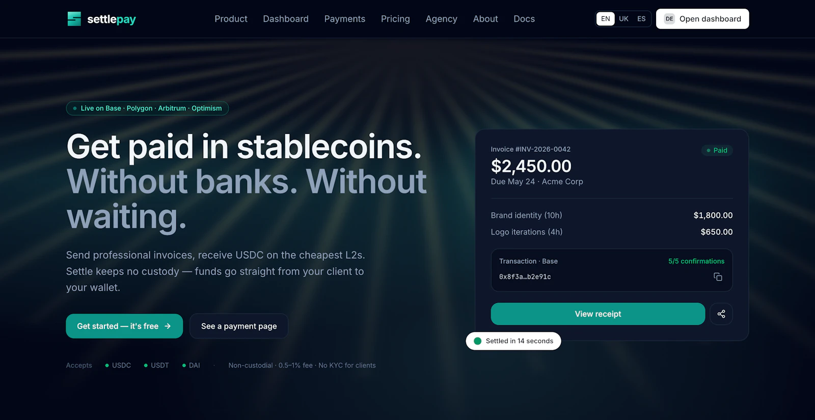 Settlepay screenshot 2