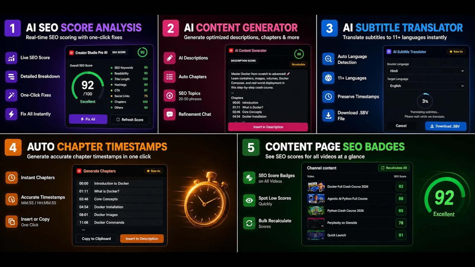 Creator Studio Pro AI for Youtubers screenshot 1 (video preview)