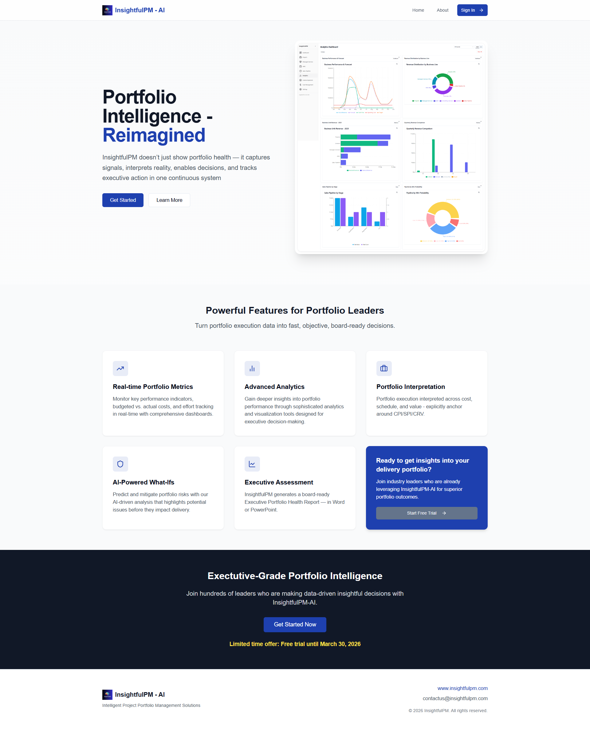 Portfolio Intelligence - Main product screenshot demonstrating key features and user interface
