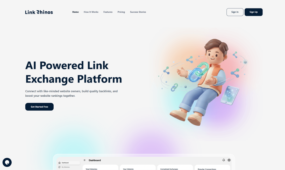 Link Rhinos - Main product screenshot demonstrating key features and user interface