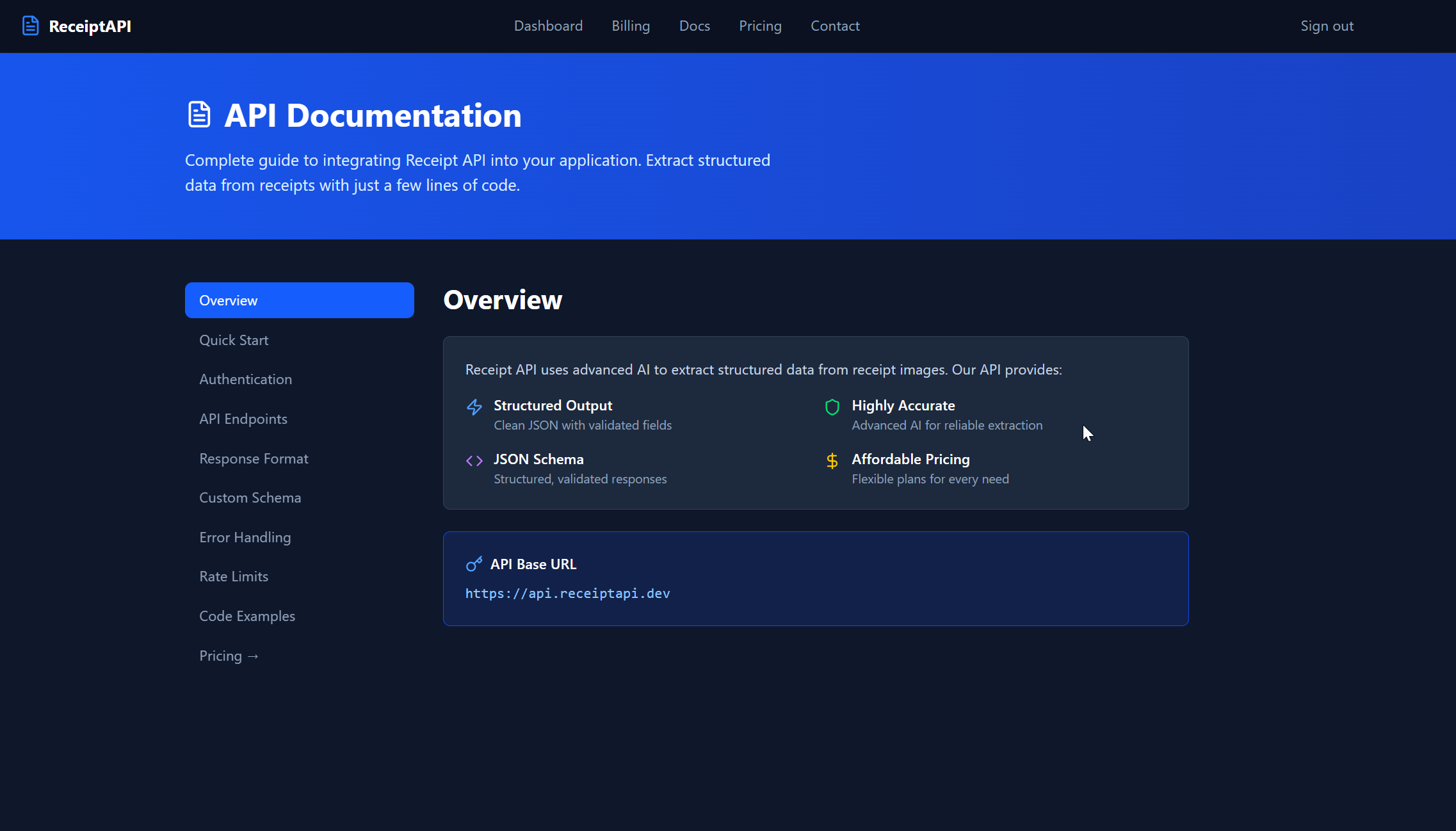 ReceiptAPI - Screenshot 2 showing product features and functionality