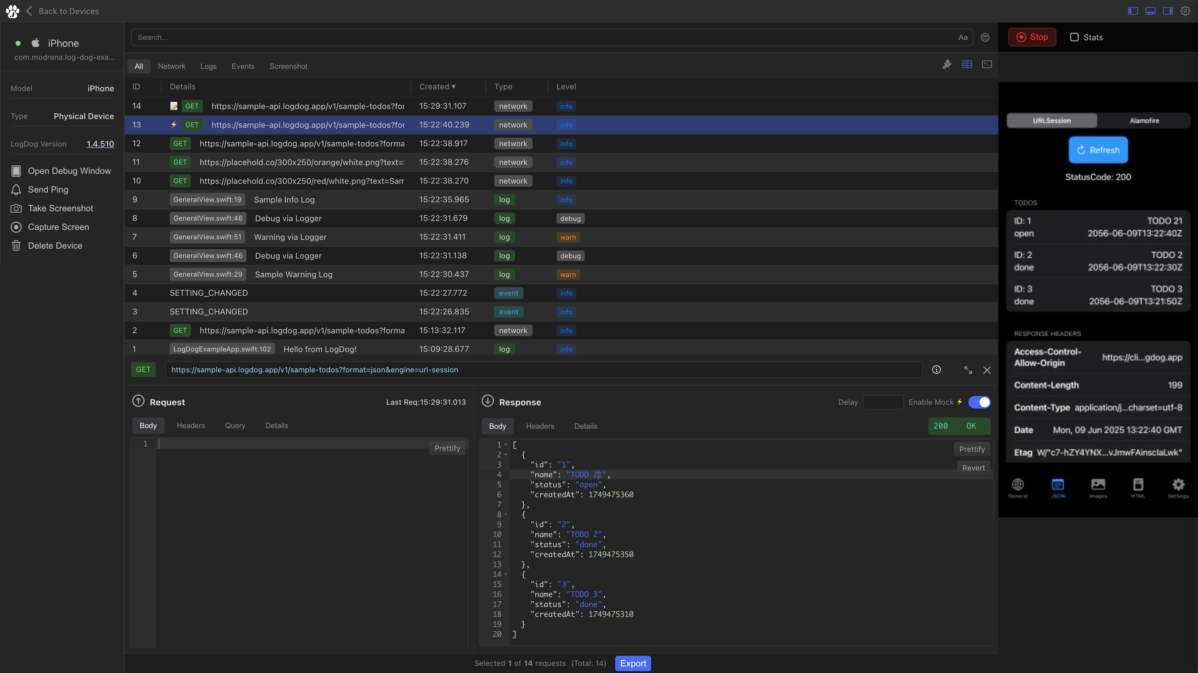 LogDog - Loggen vereenvoudigd - De beste debugging -metgezel voor iOS- en Android -apps media 2