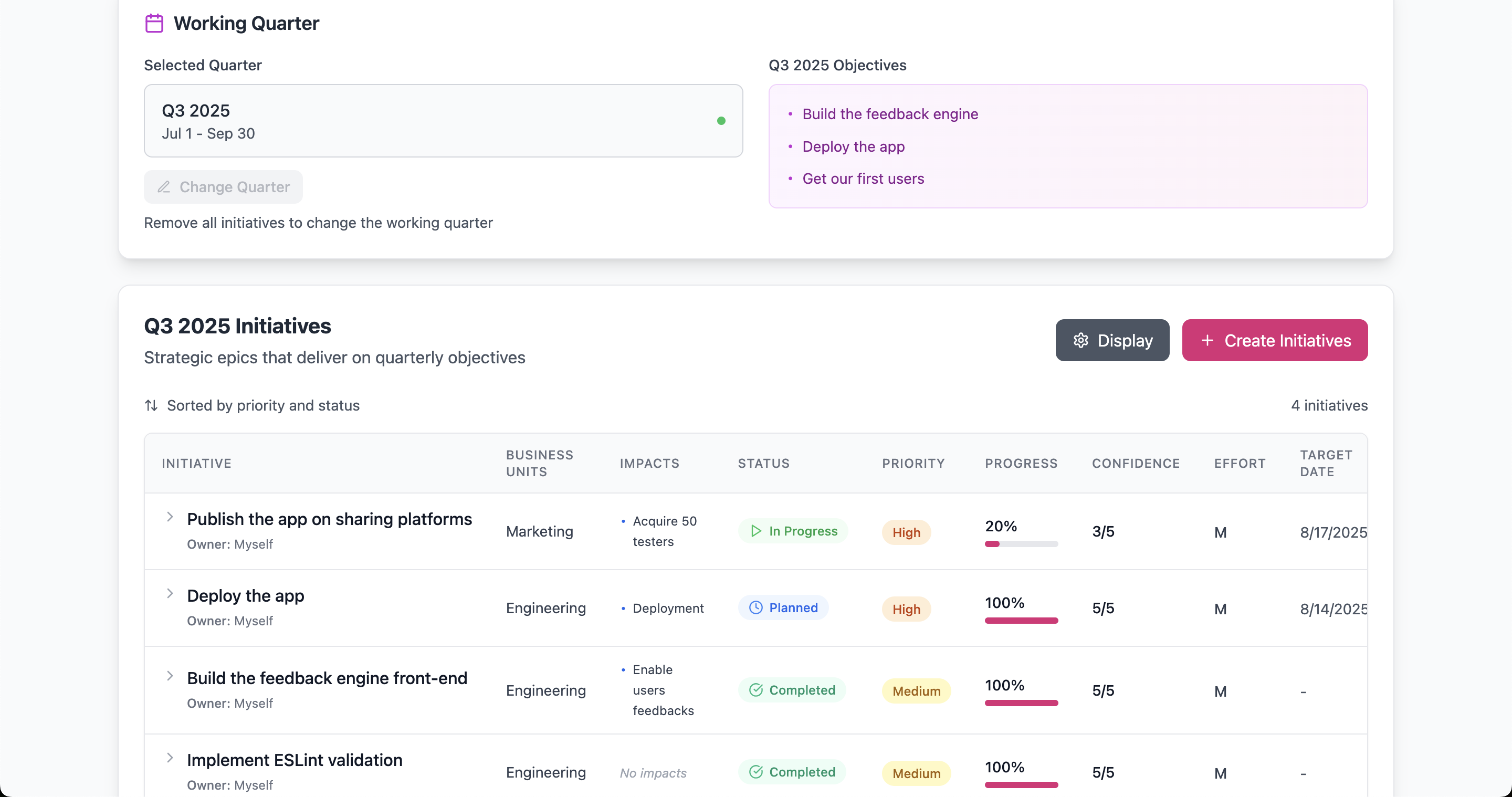 Creavificare - Piattaforma di pianificazione del prodotto strategico media 4