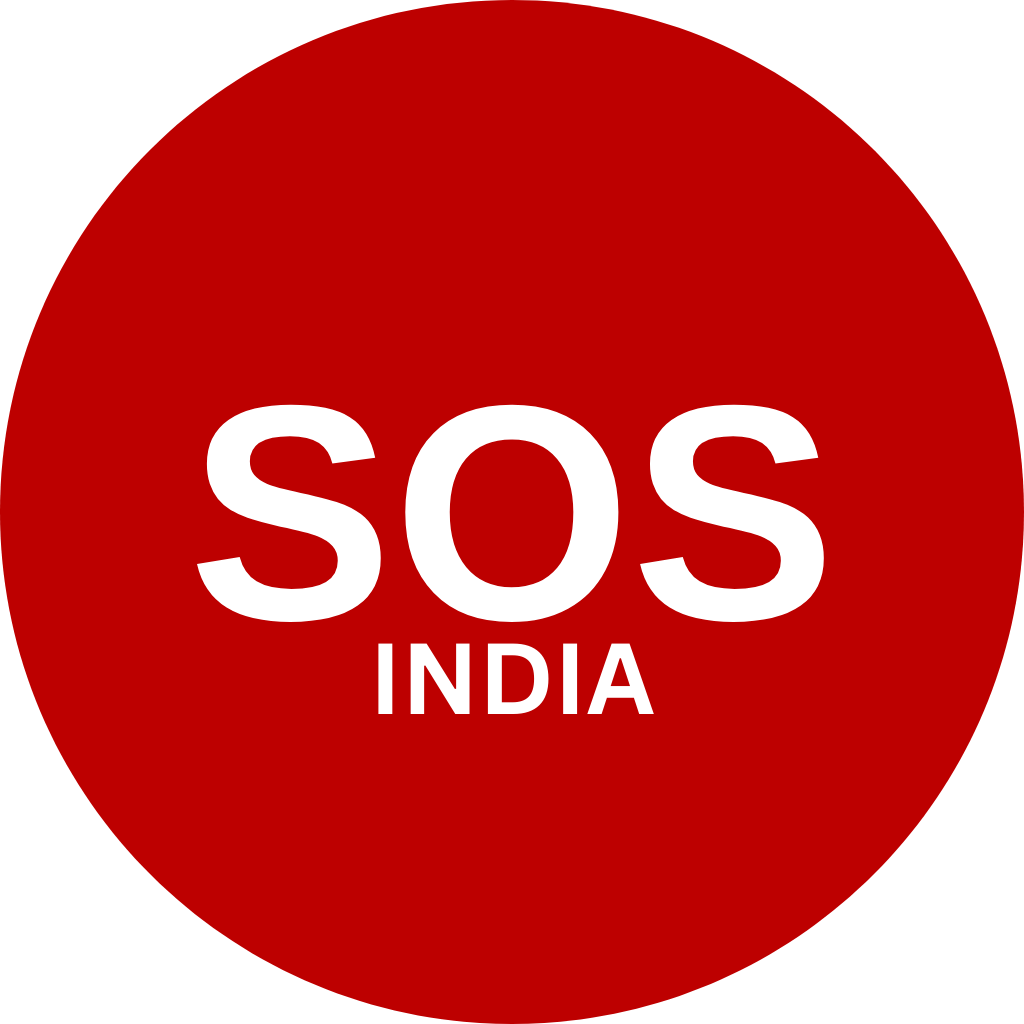 SOS India - App for the Emergency - Product Hunt launch logo and brand identity
