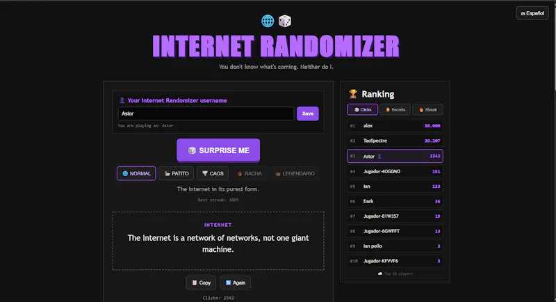 Internet Randomizer  screenshot 1