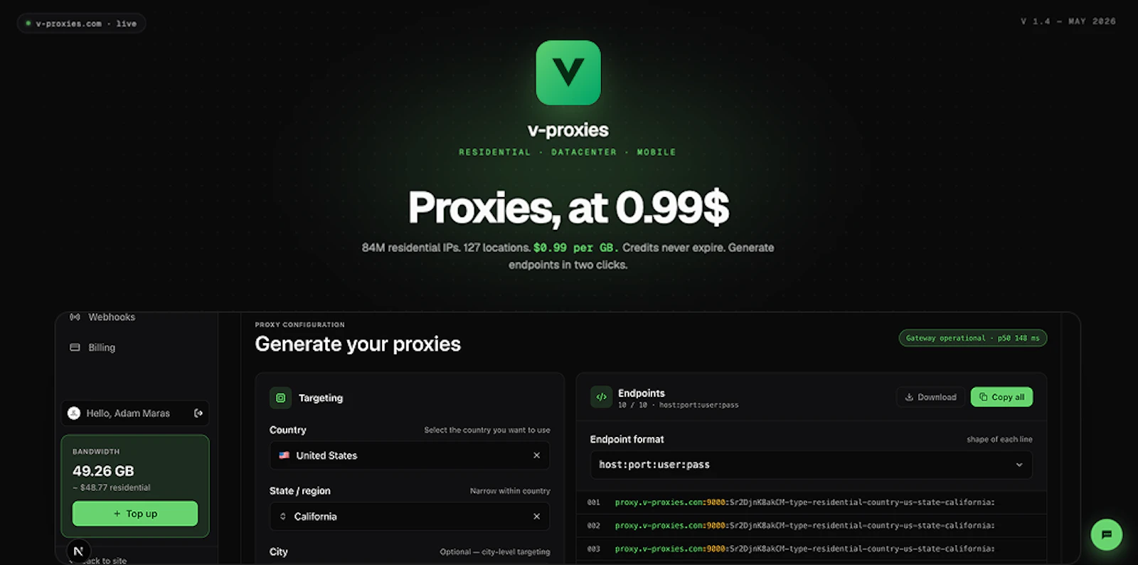 V-Proxies screenshot 1