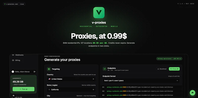 V-Proxies screenshot 1