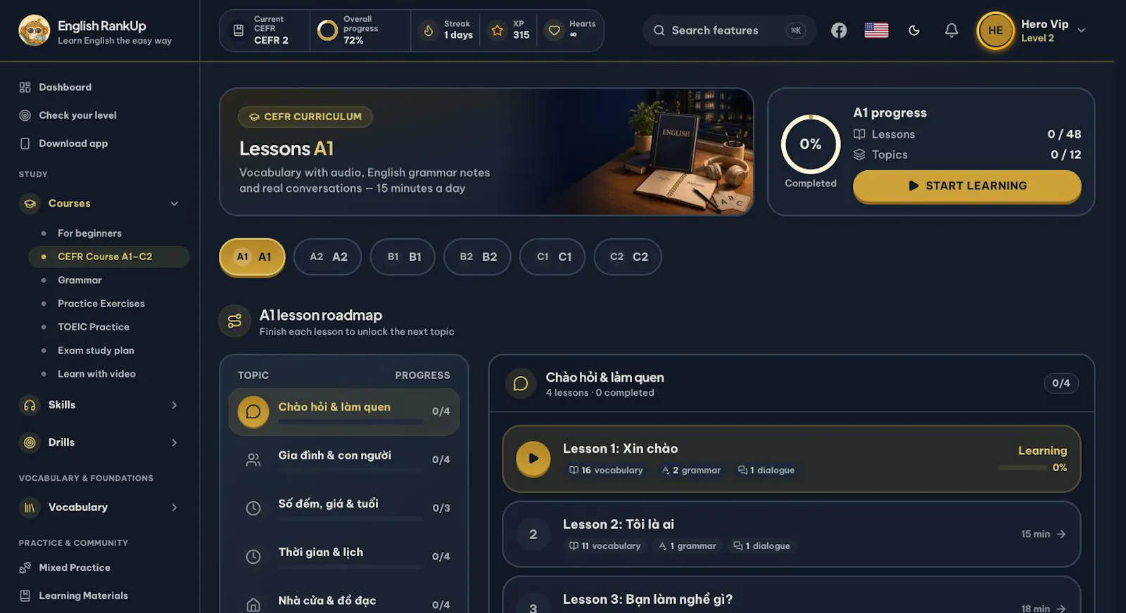 English RankUp screenshot 2