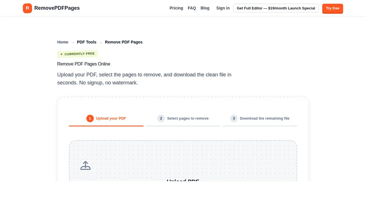 RemovePDFPages screenshot 2