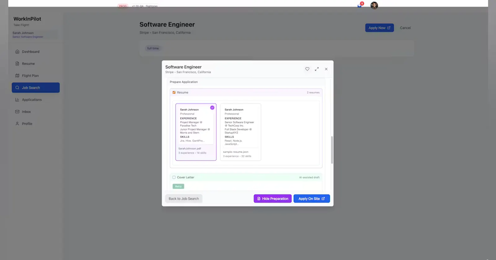 WorkInPilot screenshot 9