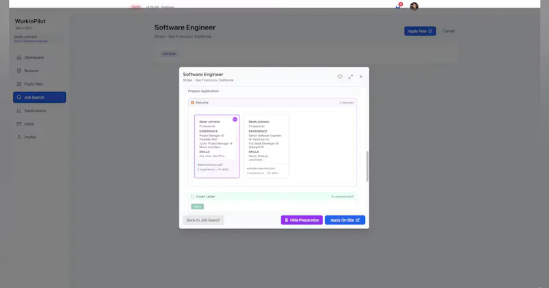 WorkInPilot screenshot 9