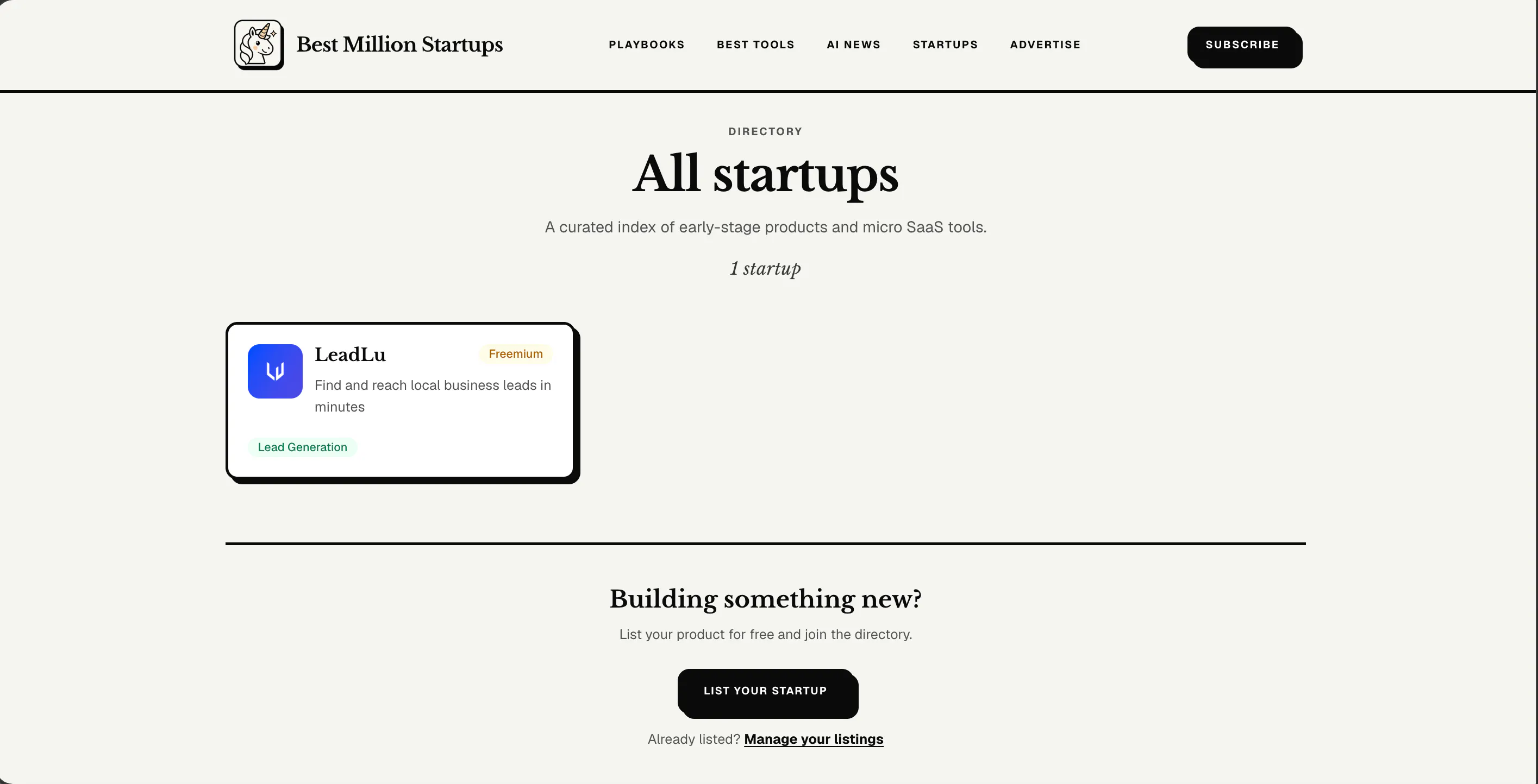 Best Million Startups gallery image