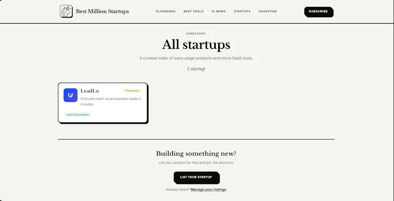 Best Million Startups screenshot 2