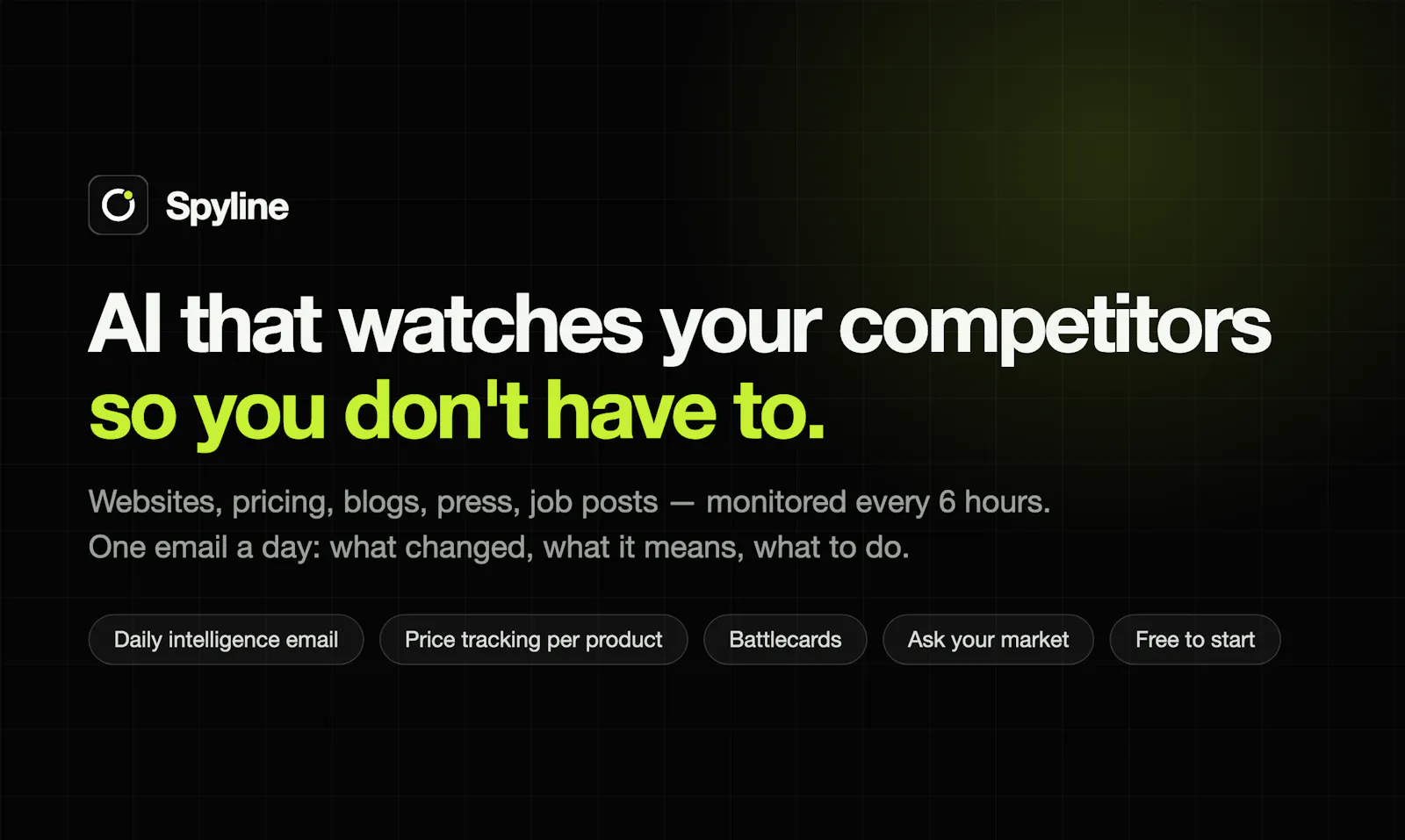 Spyline: AI competitive intelligence screenshot 2