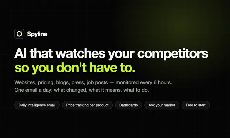 Spyline: AI competitive intelligence screenshot 2