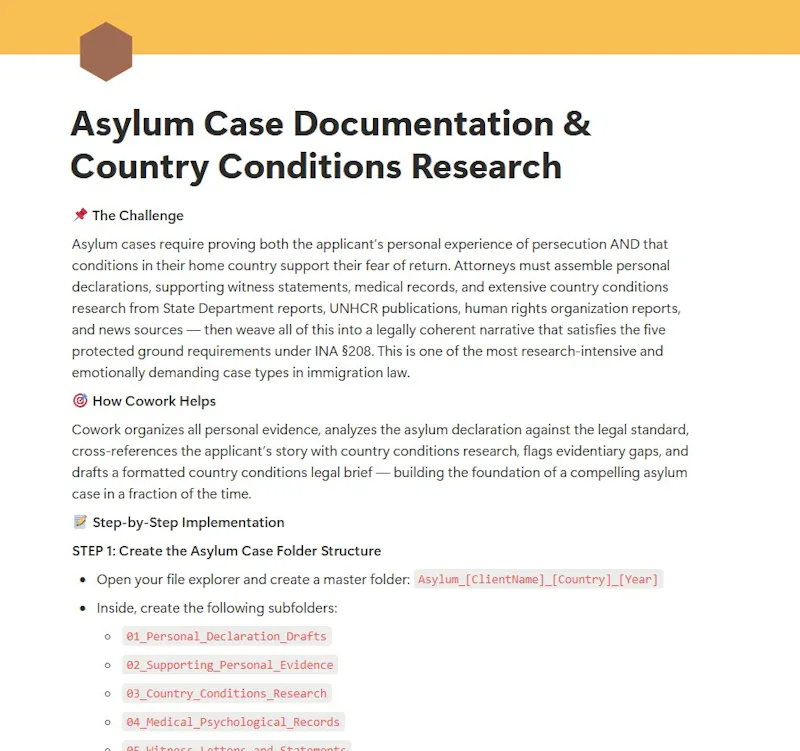 Claude Cowork for Immigration Lawyer screenshot 5