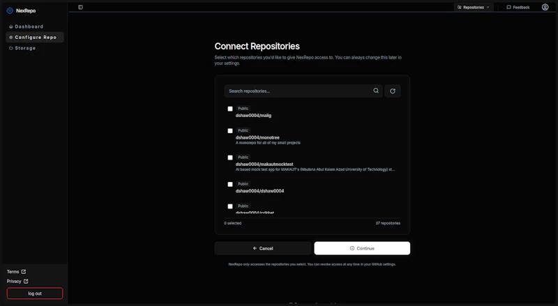 NexRepo screenshot 3