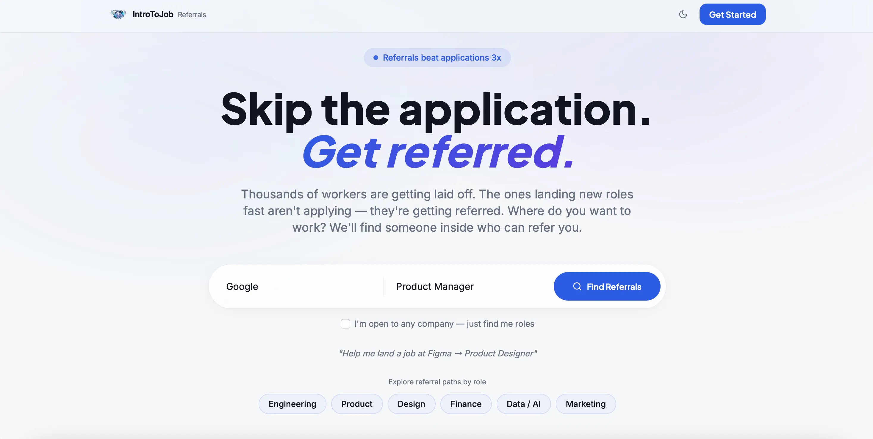 IntroToJob Referrals 專案橫幅
