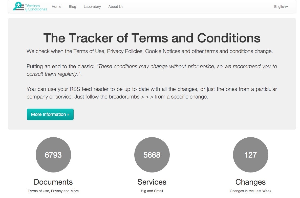 T&Cs Tracker gallery image