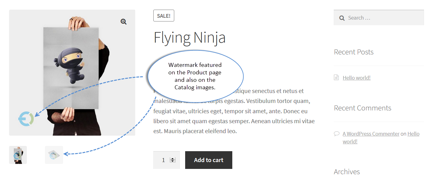 WooCommerce Product Image Watermark gallery image