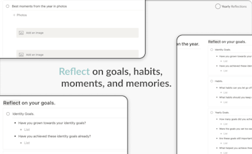 Yearly Reflections Template gallery image