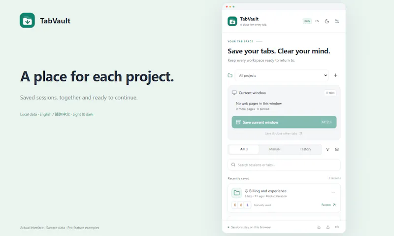 TabVault screenshot 1