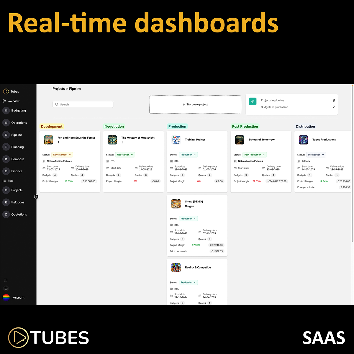 Tubes - All-in-one platform for film, TV, and drama producers media 9