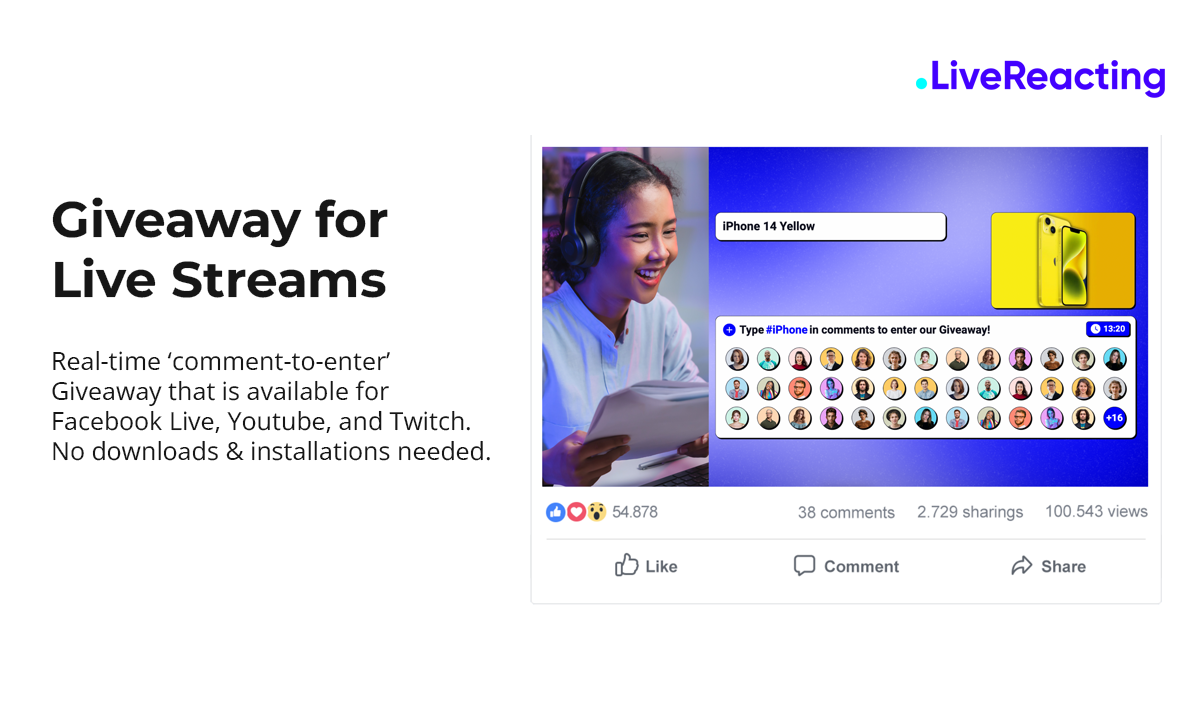 ของแถมสำหรับสตรีมสด - เพิ่มของแถมในสตรีมสดรวบรวมรายการจากความคิดเห็น media 1