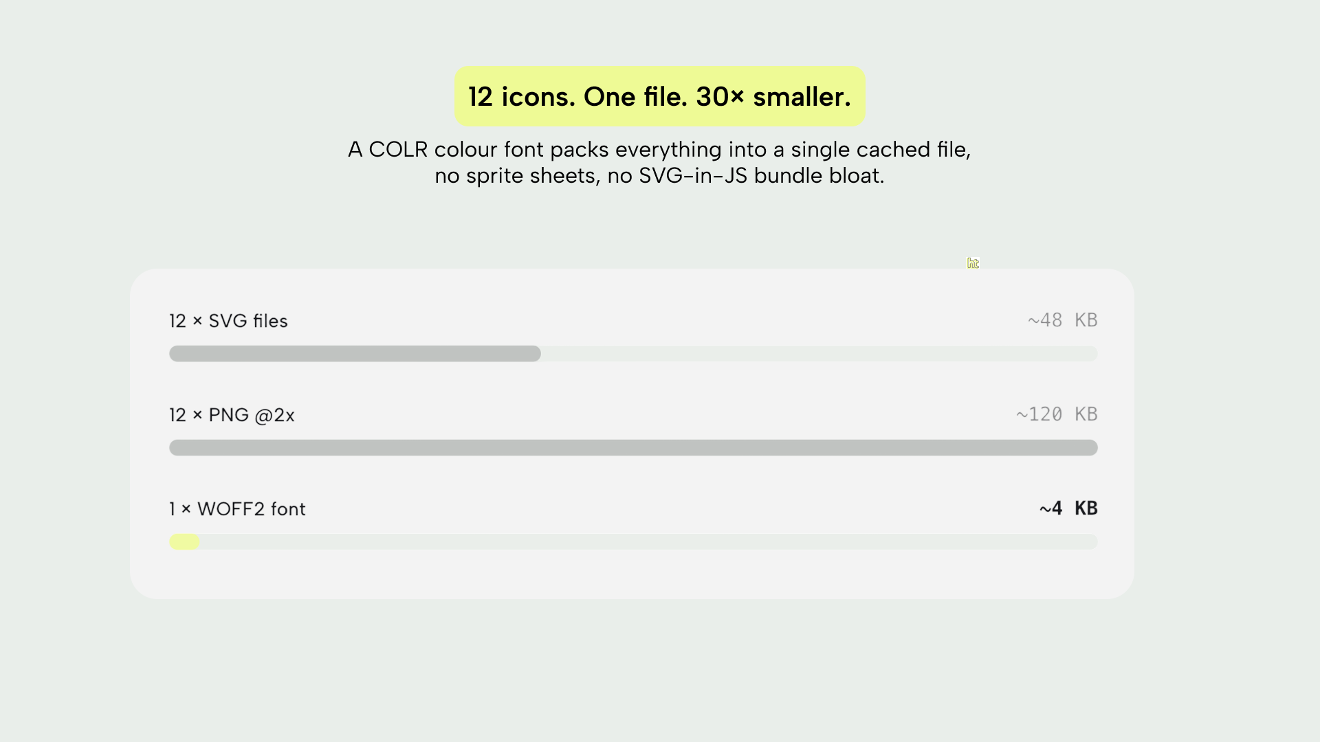 Multi Coloured Icon Fonts by Hue Type gallery image