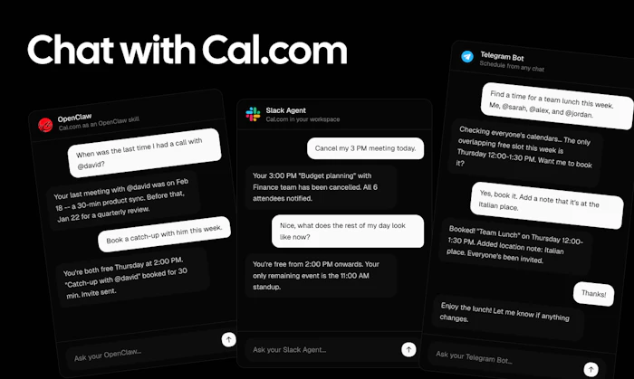 Cal.com Agents产品图