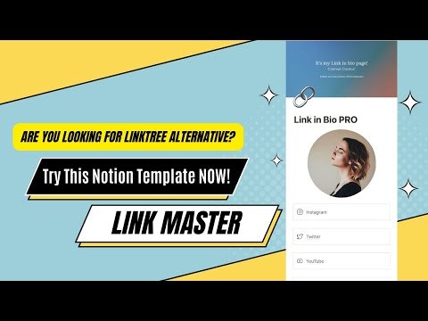 LinkMaster: Link in Bio Notion Template gallery image