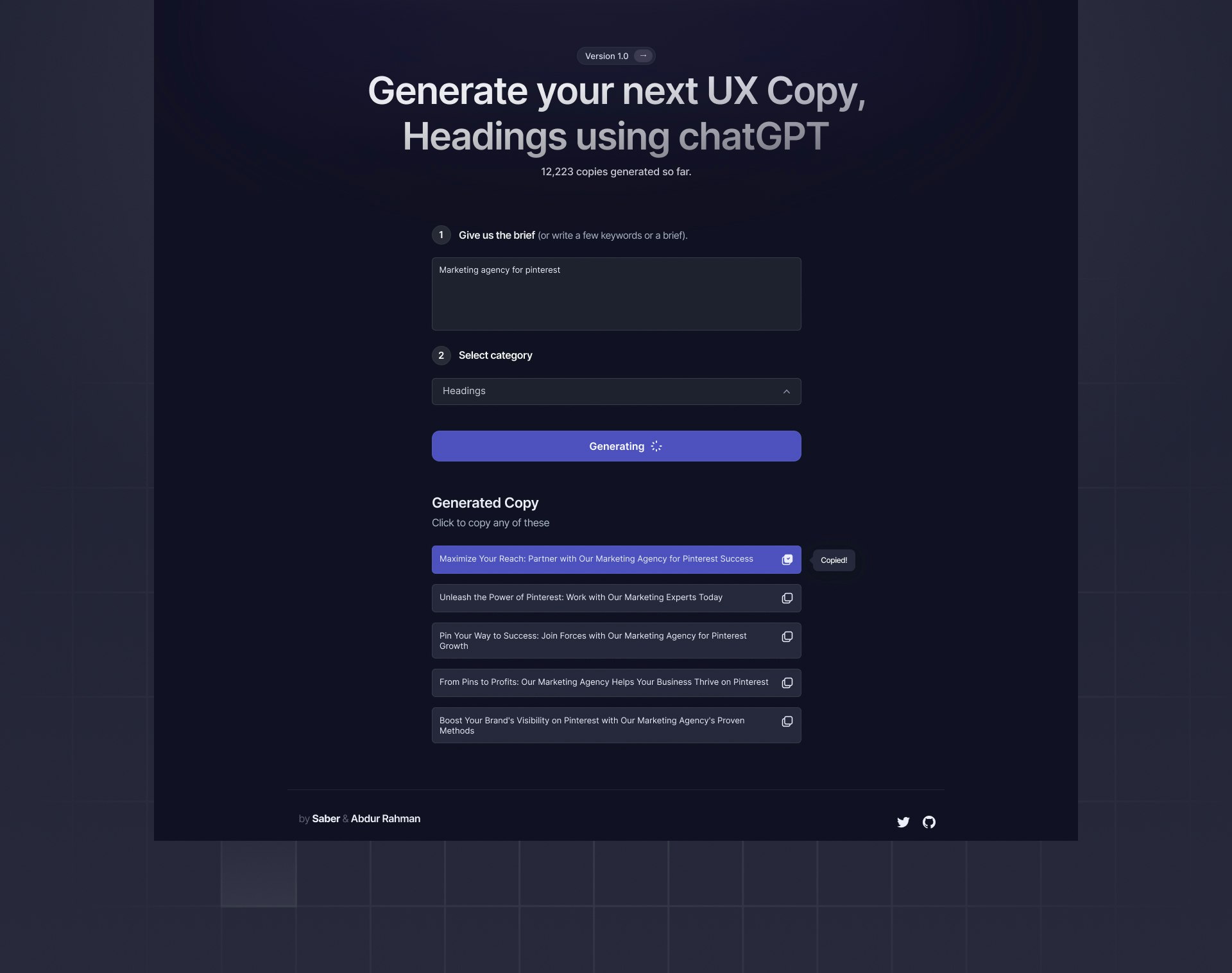 Riter.app - Generare copia UX, descrizioni del design e altro con chatgpt media 4