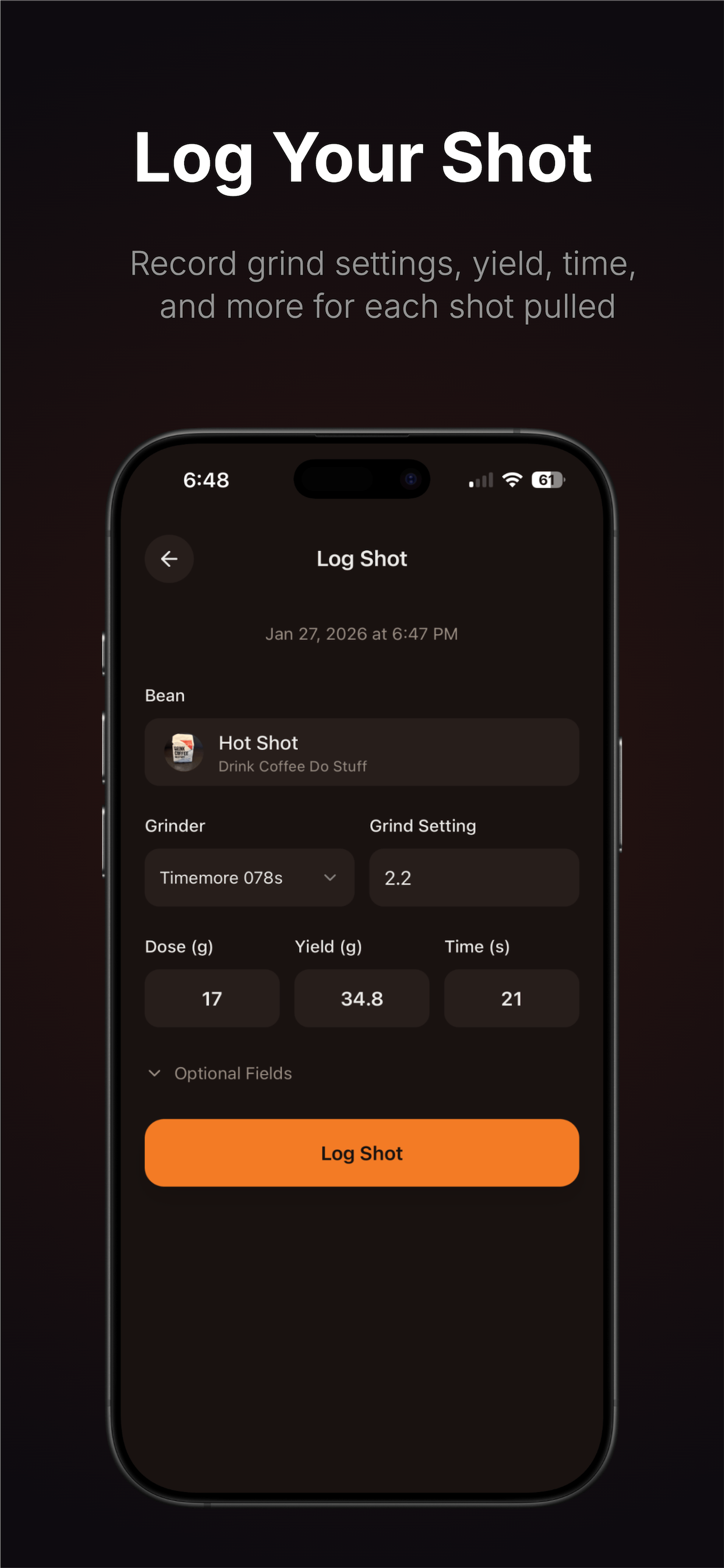 Espresso Shot Log gallery image