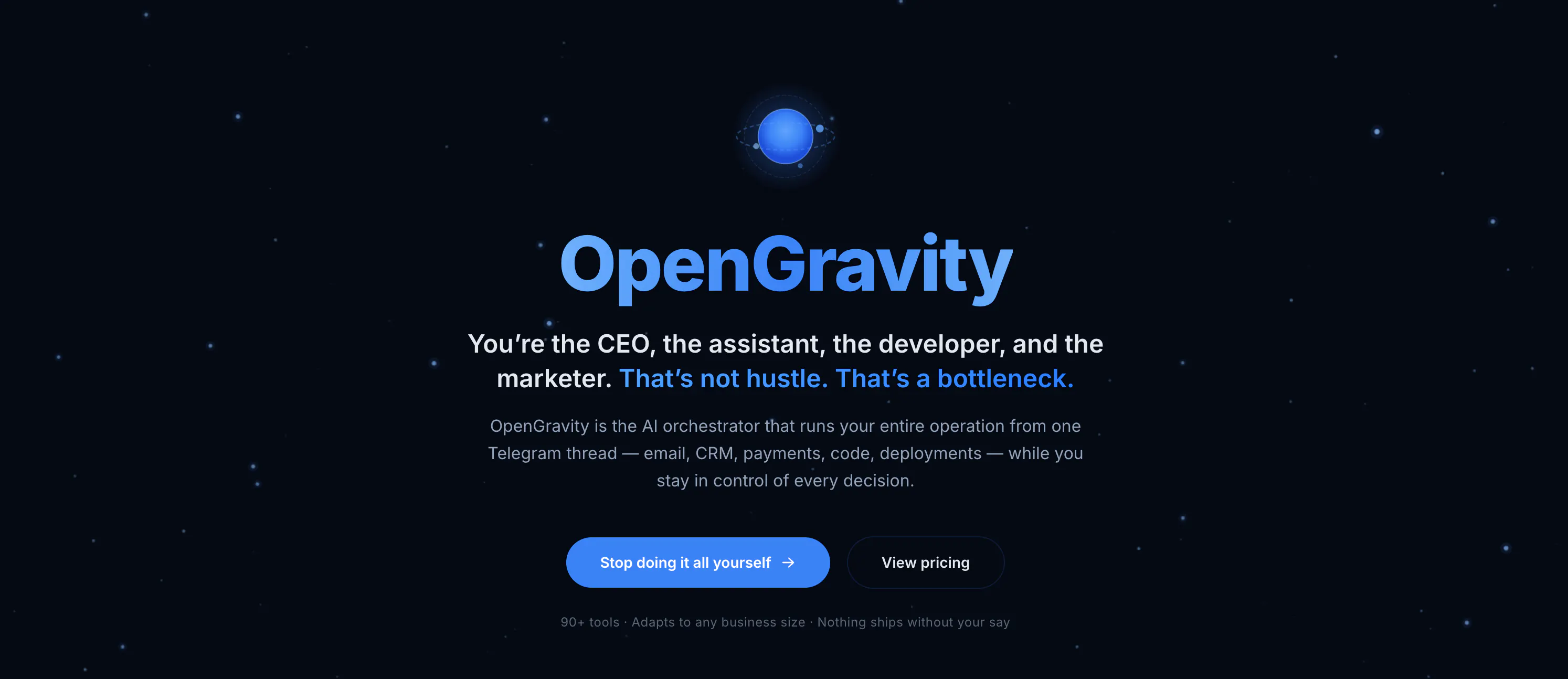 OpenGravity 제품 배너