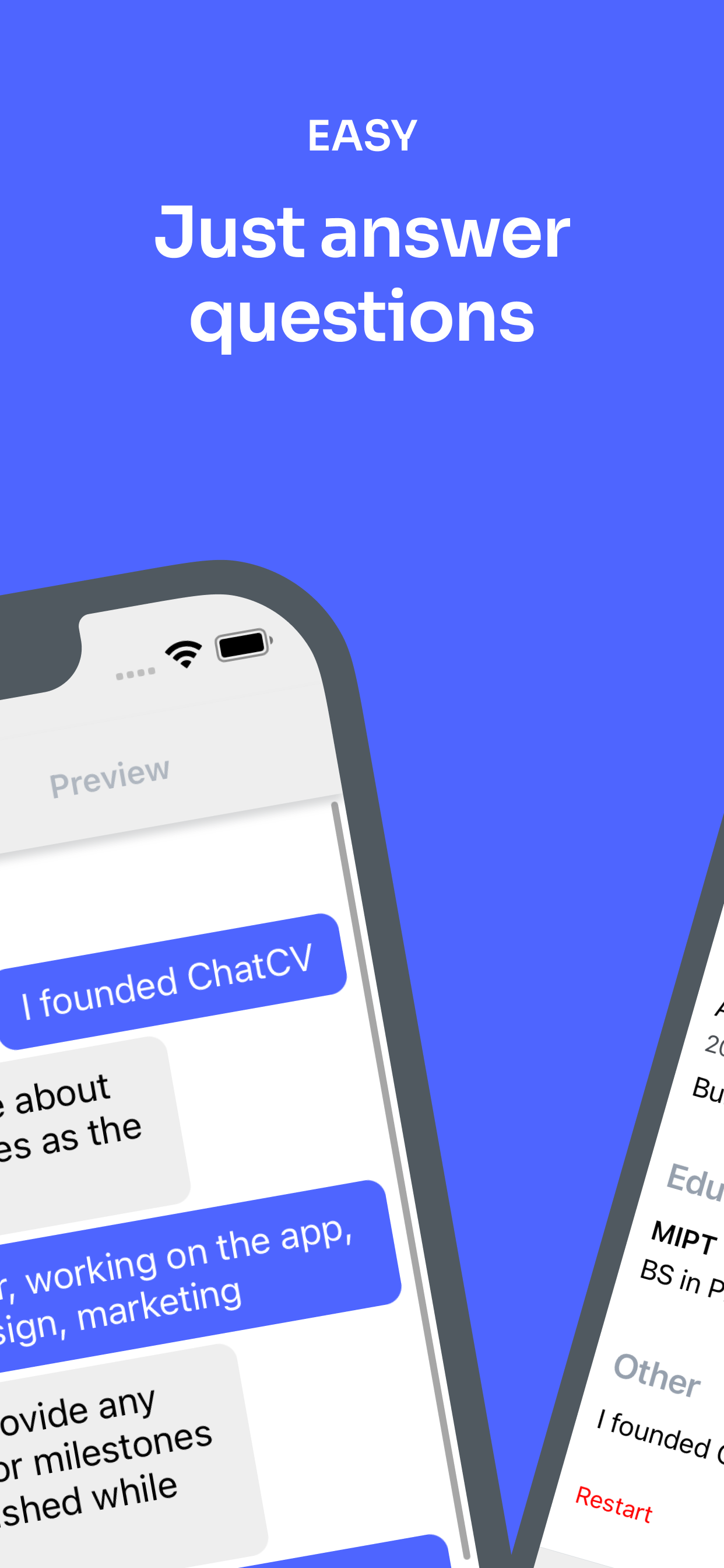 Chat cv - Crea tu CV simplemente charlando media 2