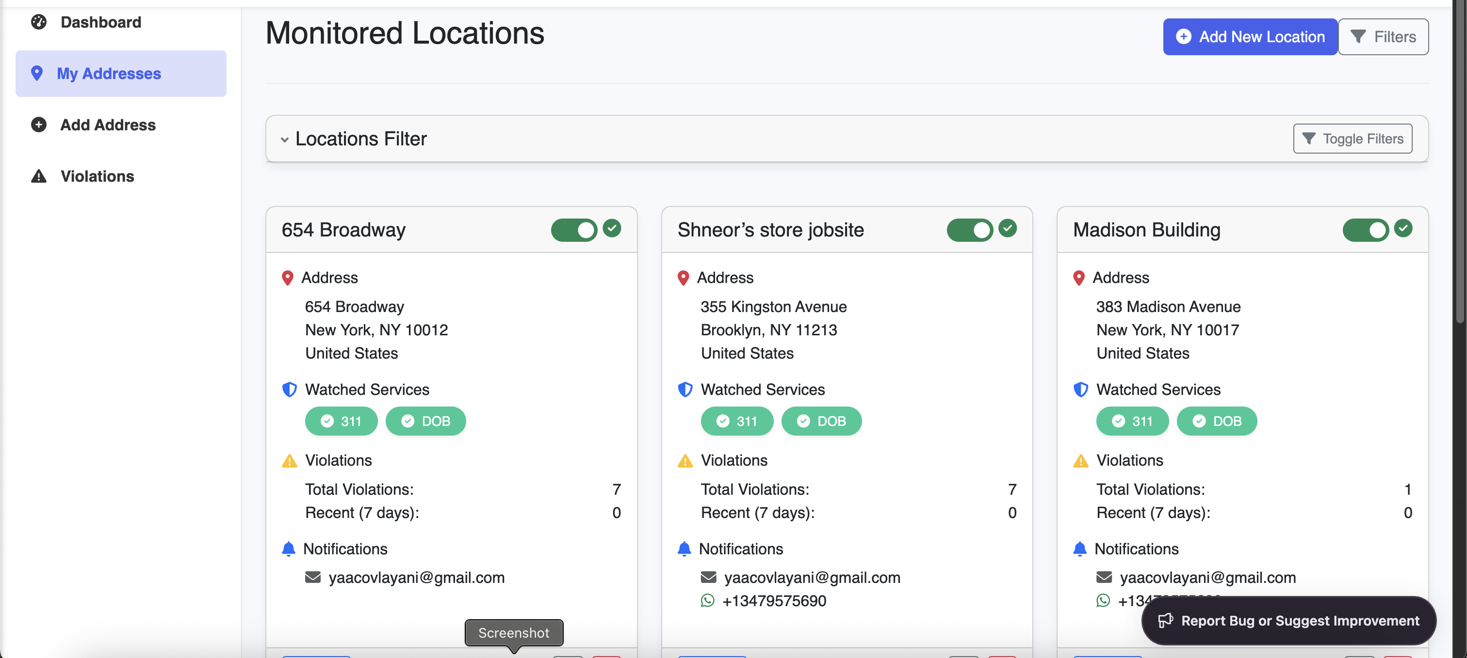 Real-Time NYC Building Violation gallery image