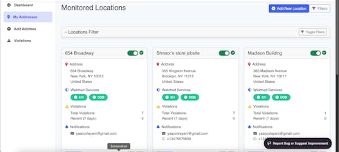 Real-Time NYC Building Violation gallery image
