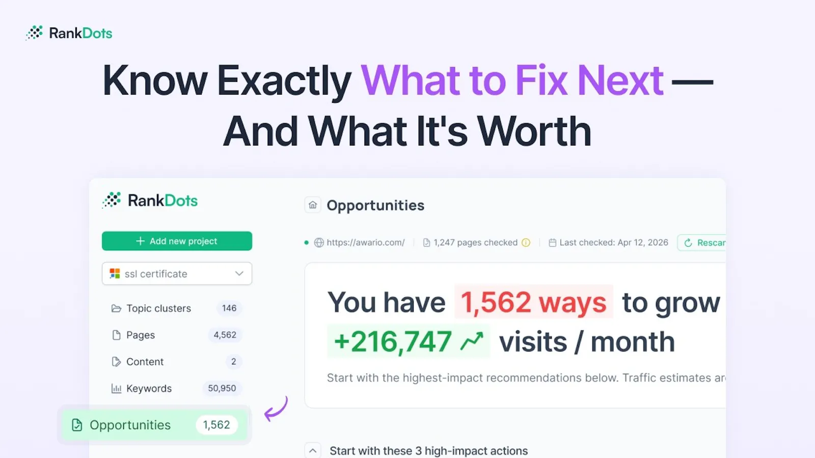 RankDots Opportunities screenshot 1 (video preview)