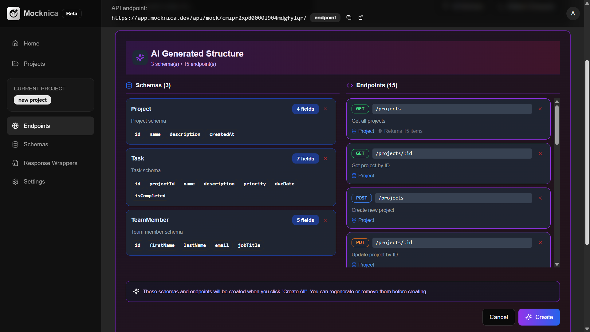 Mocknica - AI-Powered Mock API Server gallery image