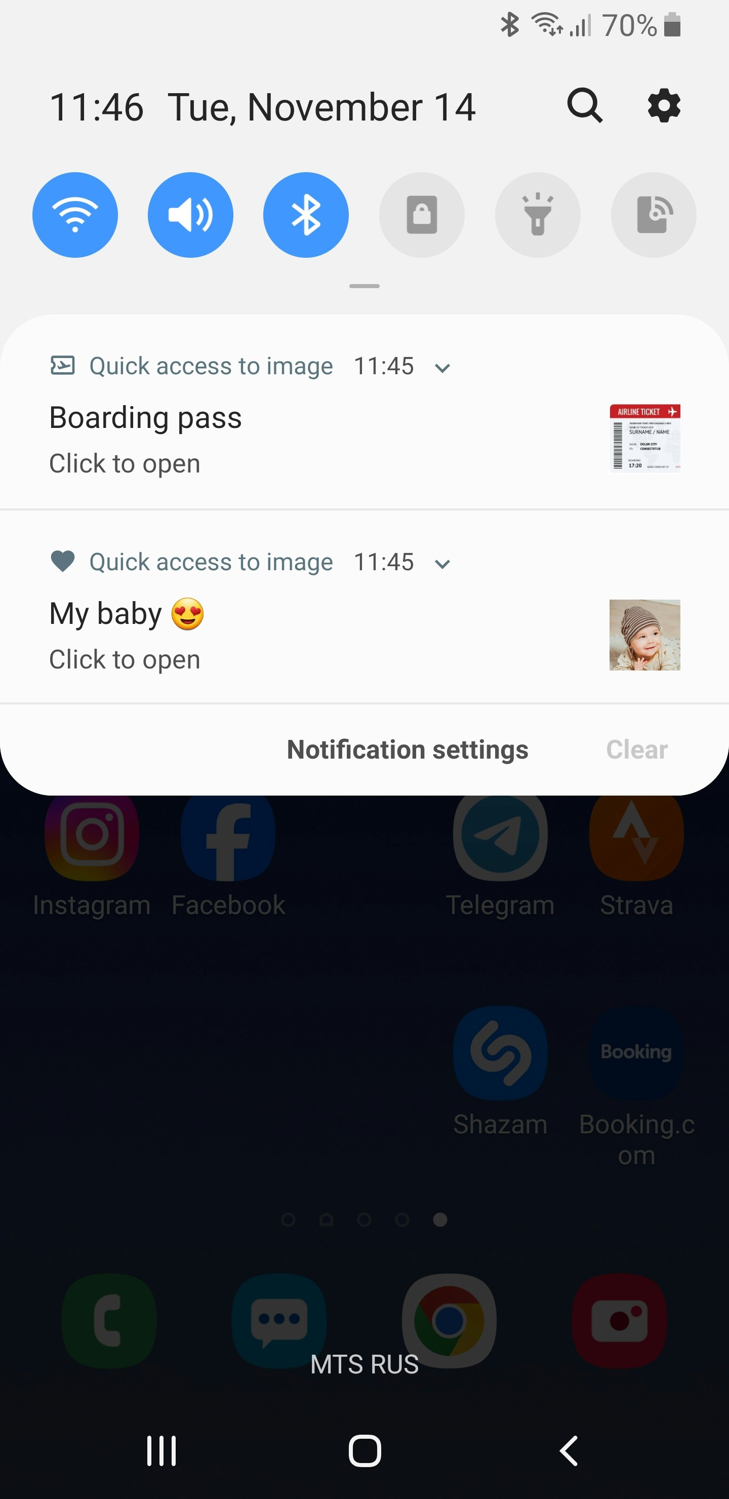 Mídia 1 de Quickpin - Prenda qualquer imagem na barra de status ou na tela inicial - um toque